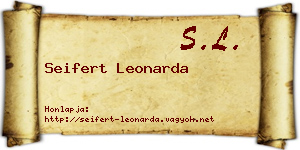 Seifert Leonarda névjegykártya